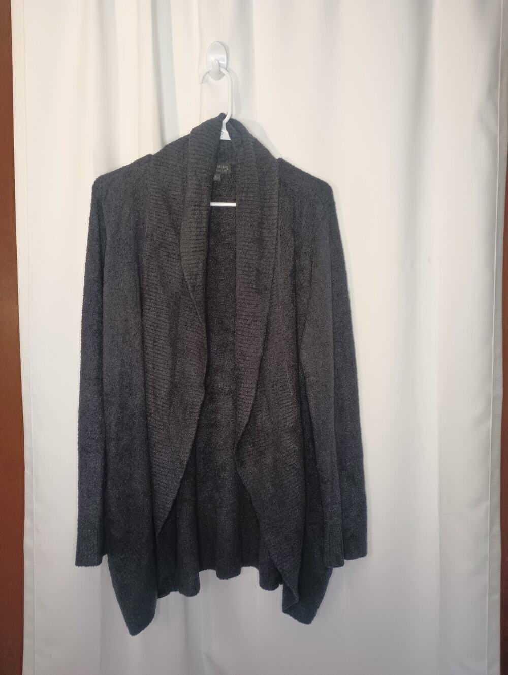 Barefoot Dreams Cozychic Lite Circle Cardigan XL Gray Chenille Lounge Home